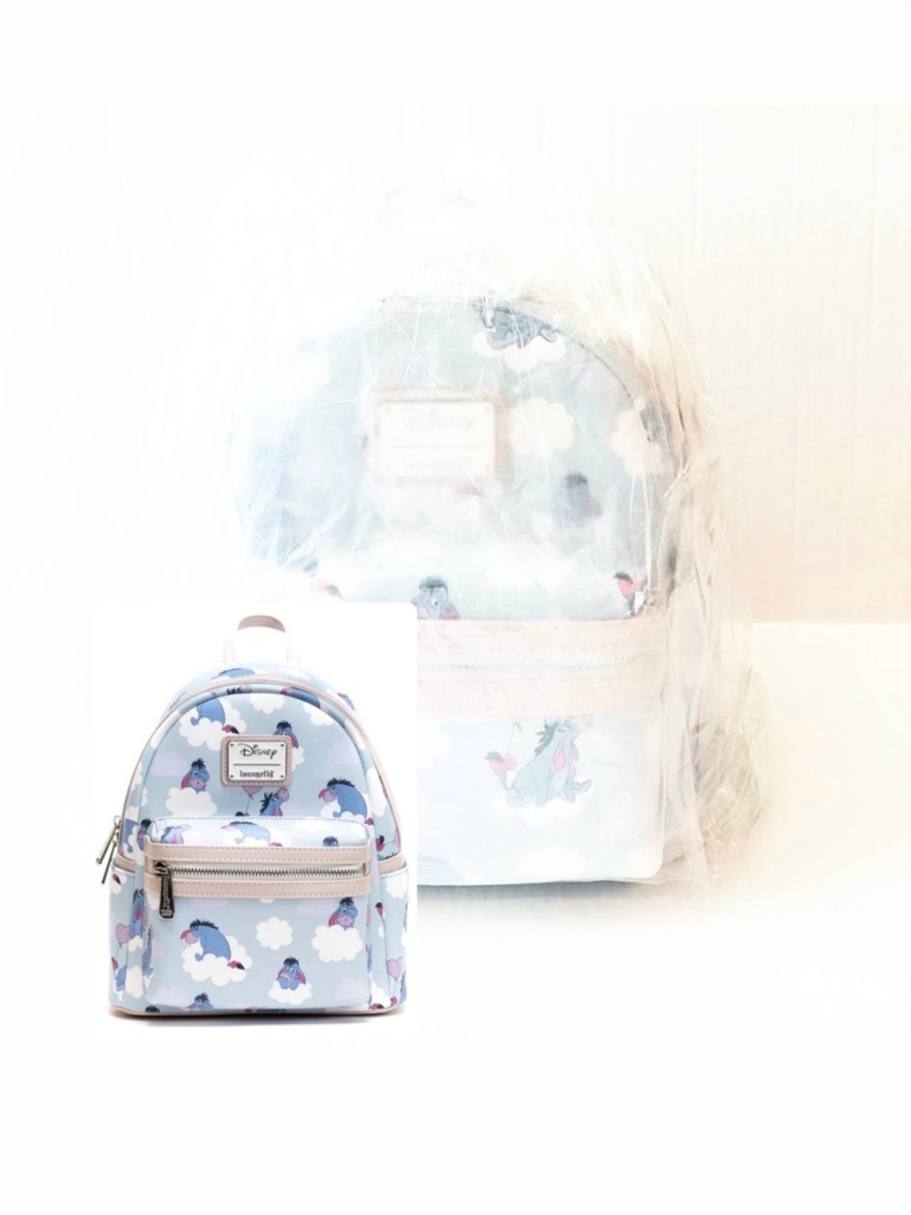 Loungefly Disney Winnie the Pooh Eeyore A Tail of Love AOP Mini Backpack